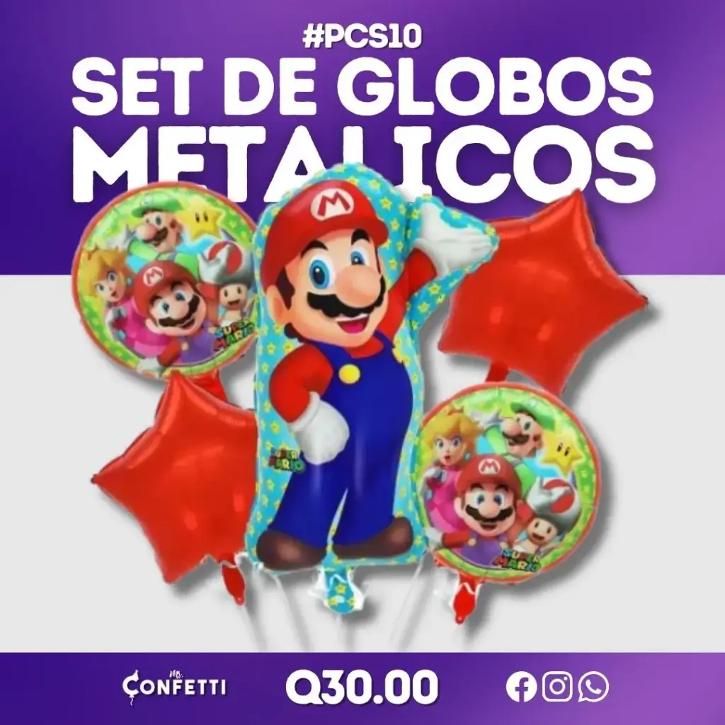 Set de 5 PCS Mario Bross #PCS10