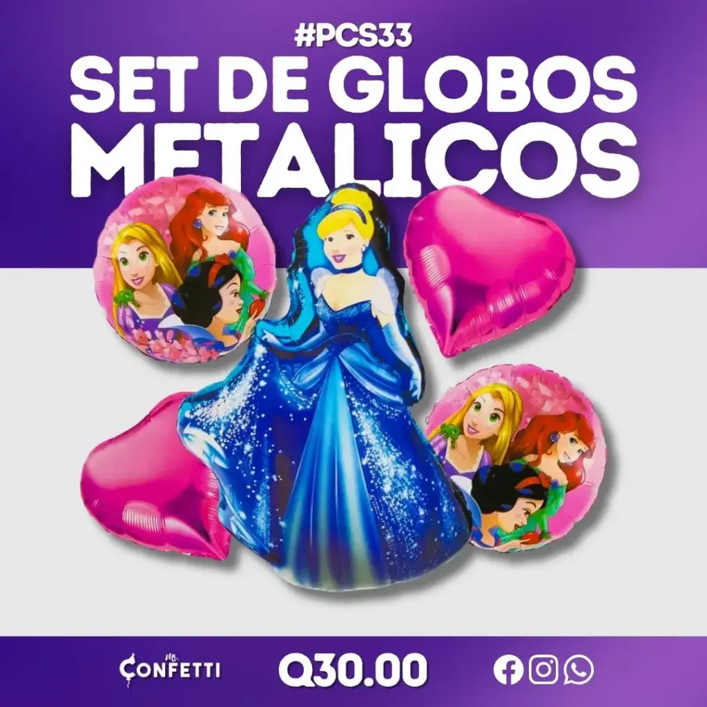 Set de 5 PCS Princesa Cenicienta #PCS33