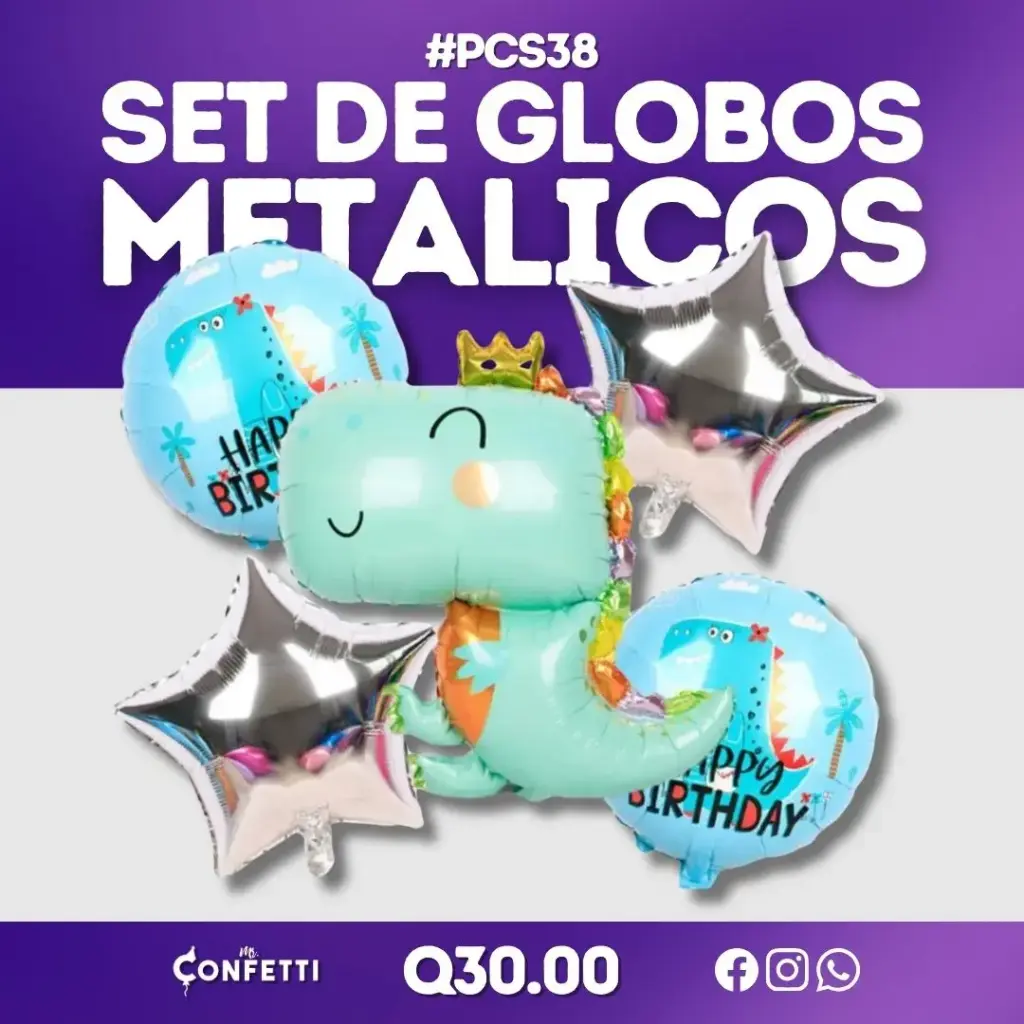 Set de 5 PCS Dino Infantil #PCS38