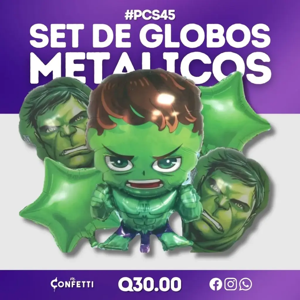Set de 5 PCS Hulk #PCS45