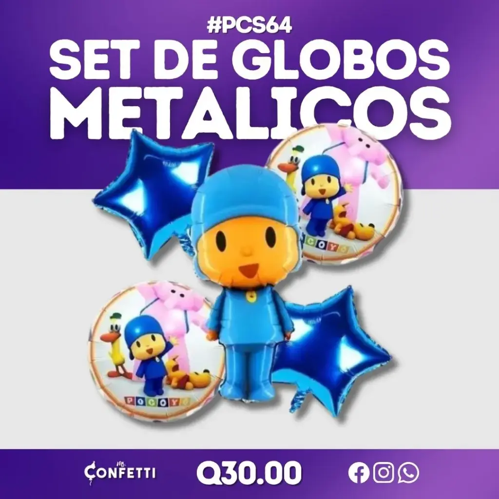Set de 5 PCS Pocoyó #PCS64