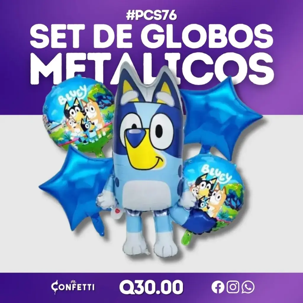 Set de 5 PCS Bluey #PCS76