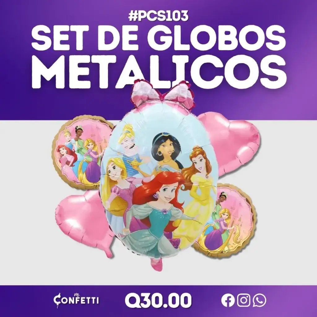 Set de 5PCS Princesas #PCS103