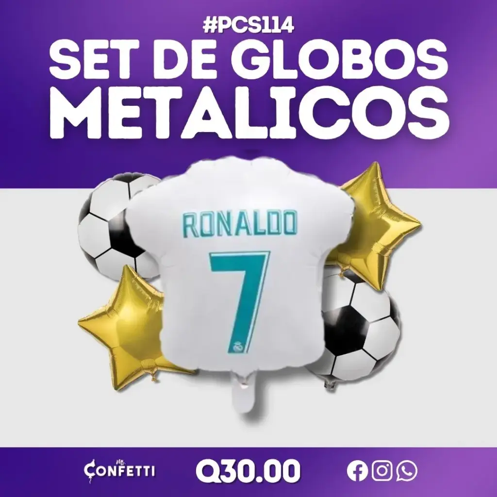 Set de 5PCS Camisola Real Madrid Ronaldo #PCS114
