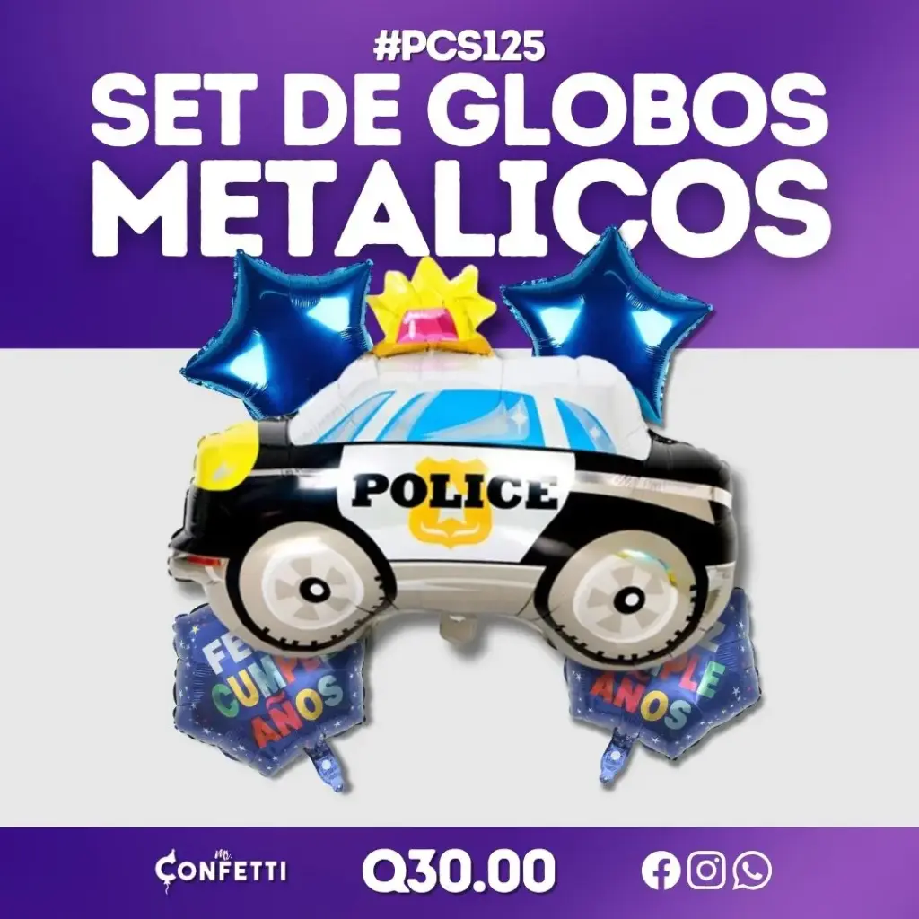 Set de 5PCS Policía #PCS125