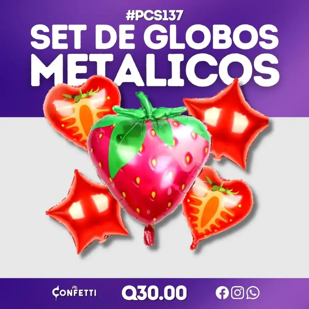 Set de 5PCS Fruta Fresa #PCS137