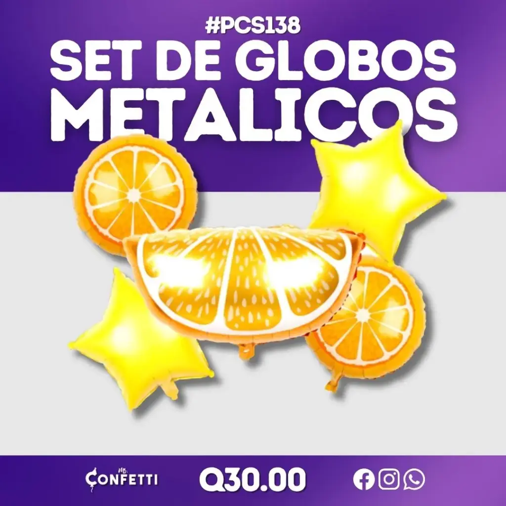 Set de 5PCS Fruta Naranja #PCS138
