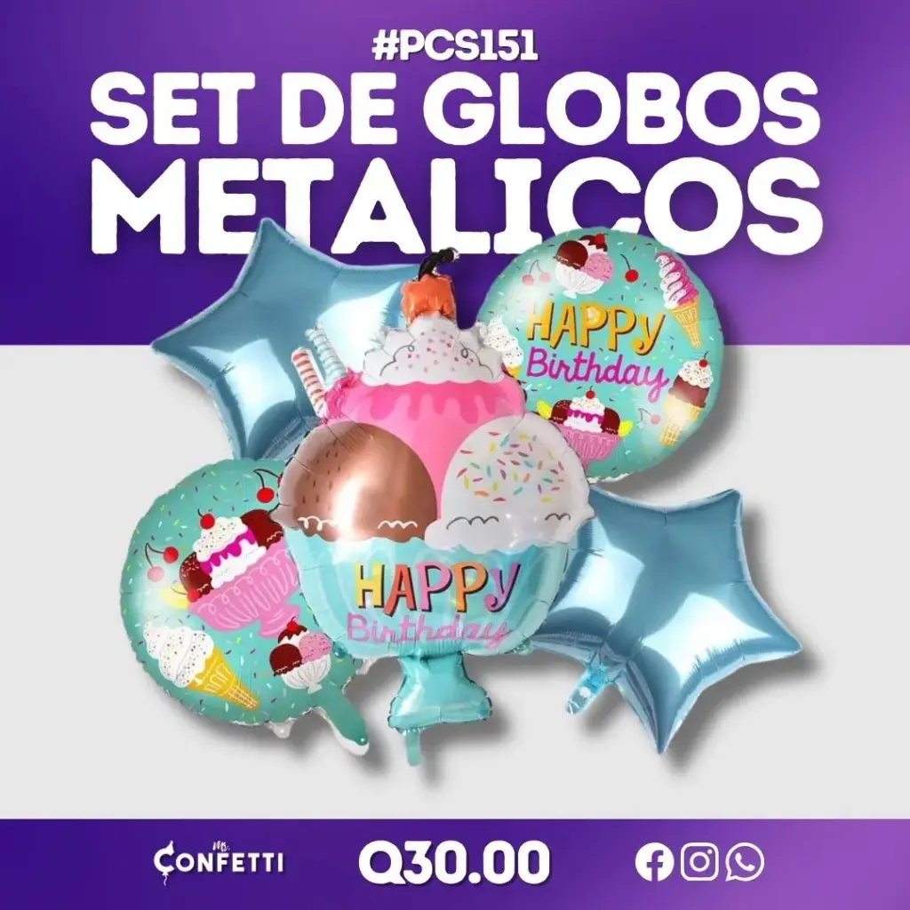 Set de 5PCS Helado #PCS151