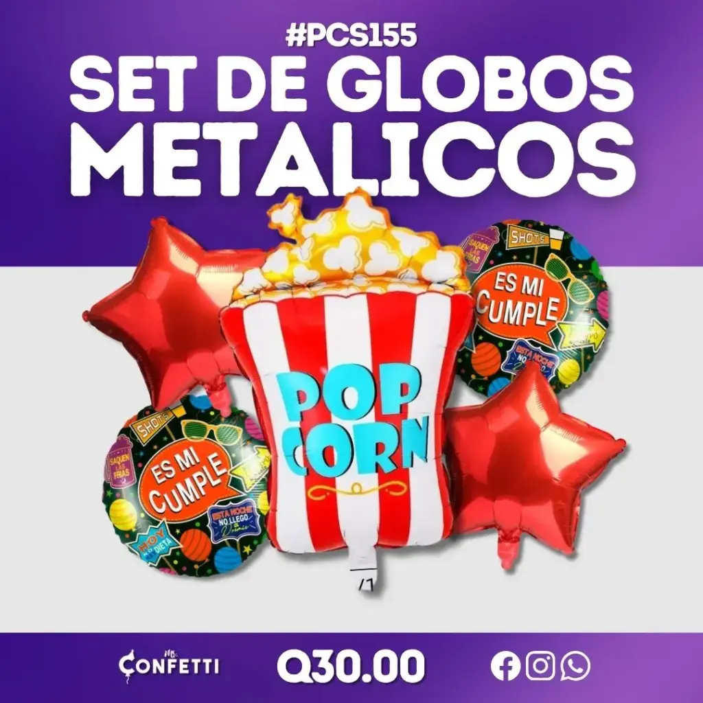 Set de 5PCS Pop Corn #PCS155