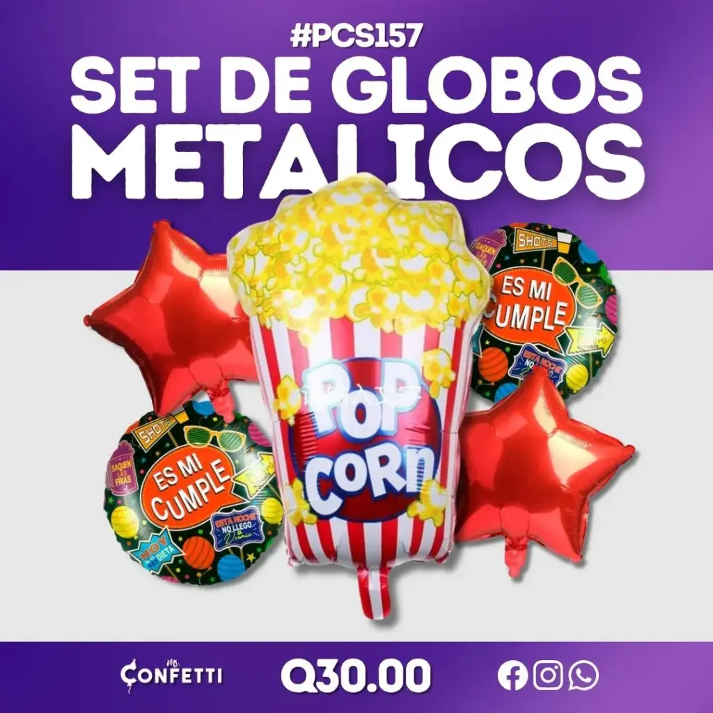 Set de 5PCS Pop Corn #PCS157
