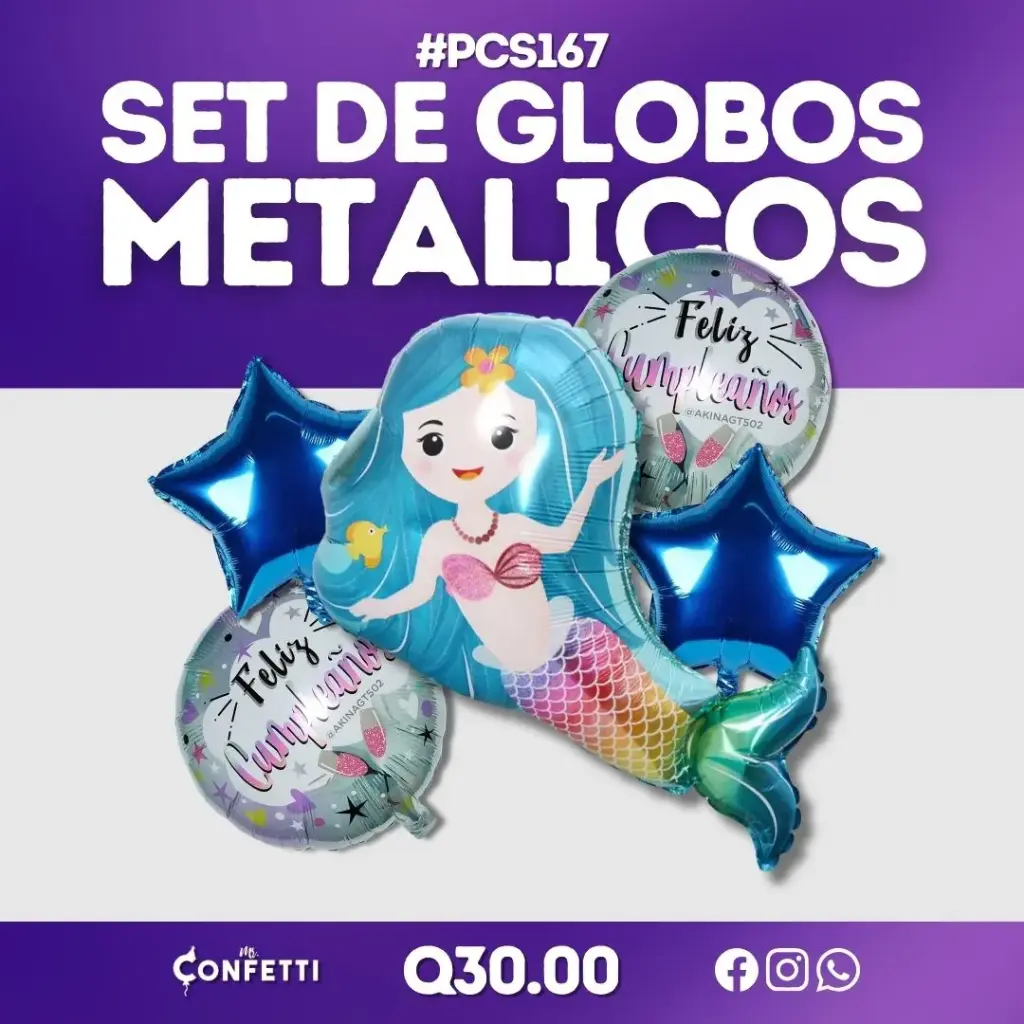 Set de 5PCS Sirena #PCS167