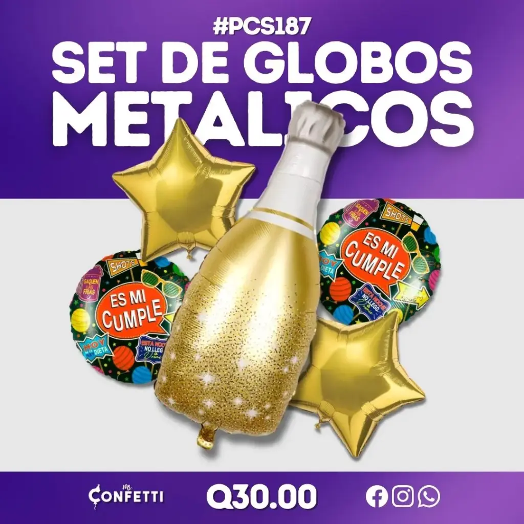 Set de 5PCS Botella de Celebración #PCS187
