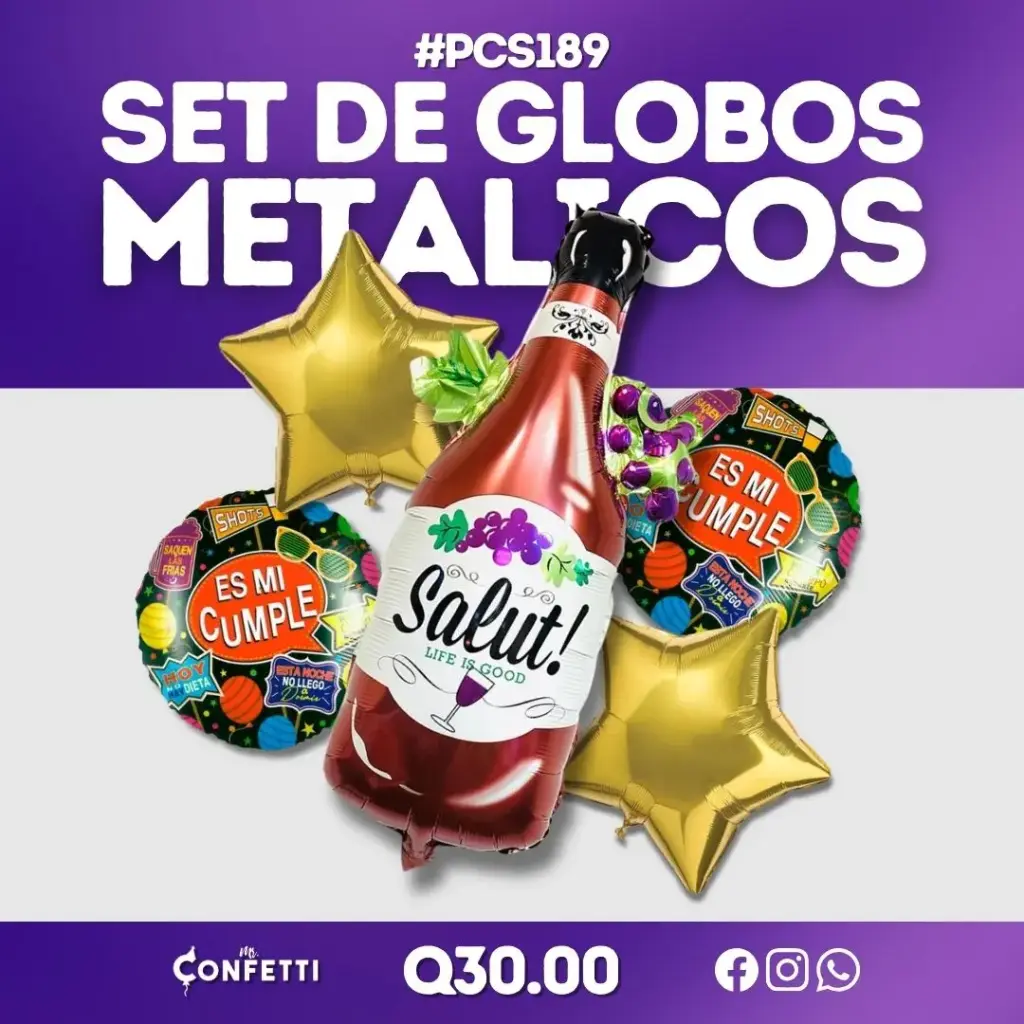 Set de 5PCS Botella de Celebración #PCS189