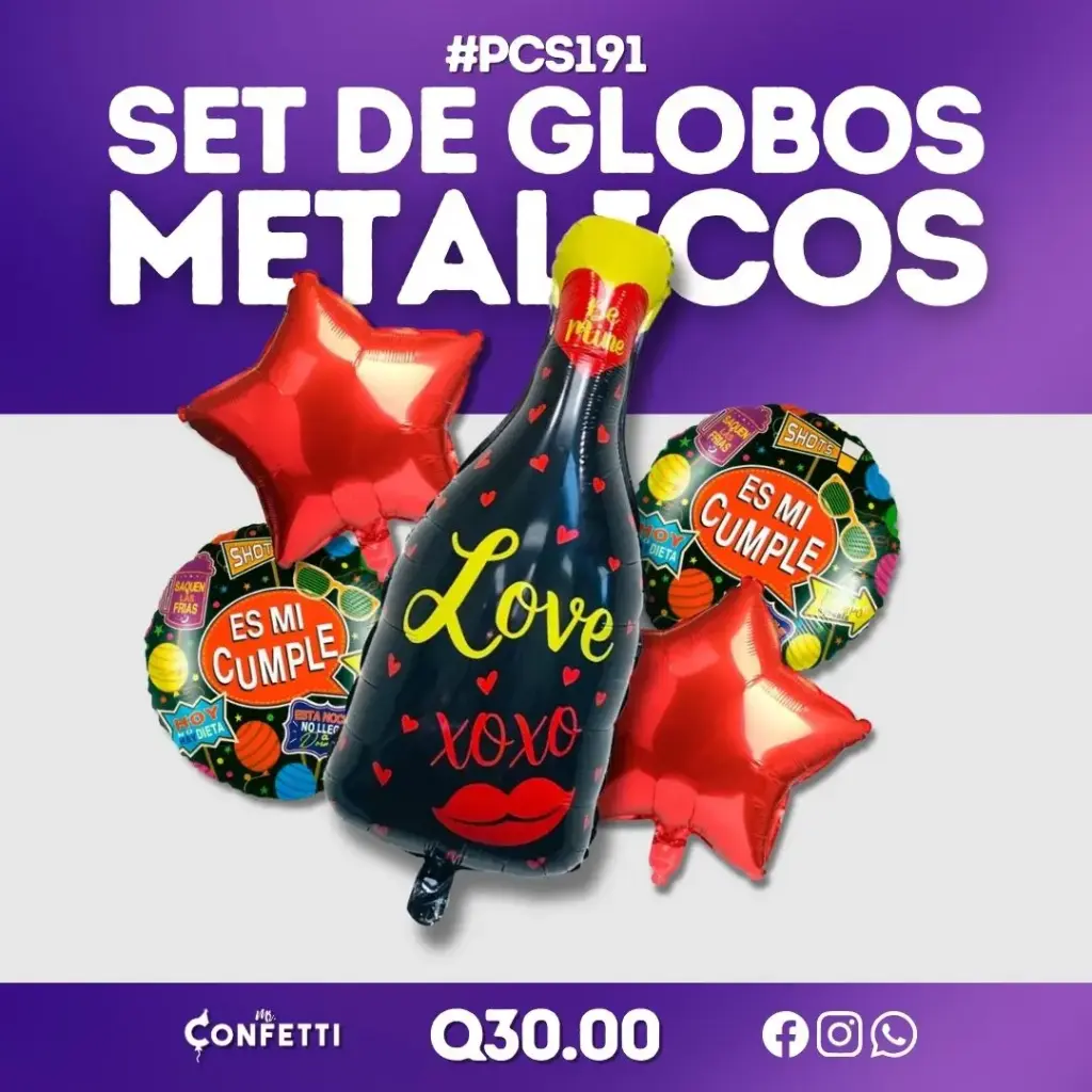 Set de 5PCS Botella de Celebración #PCS191