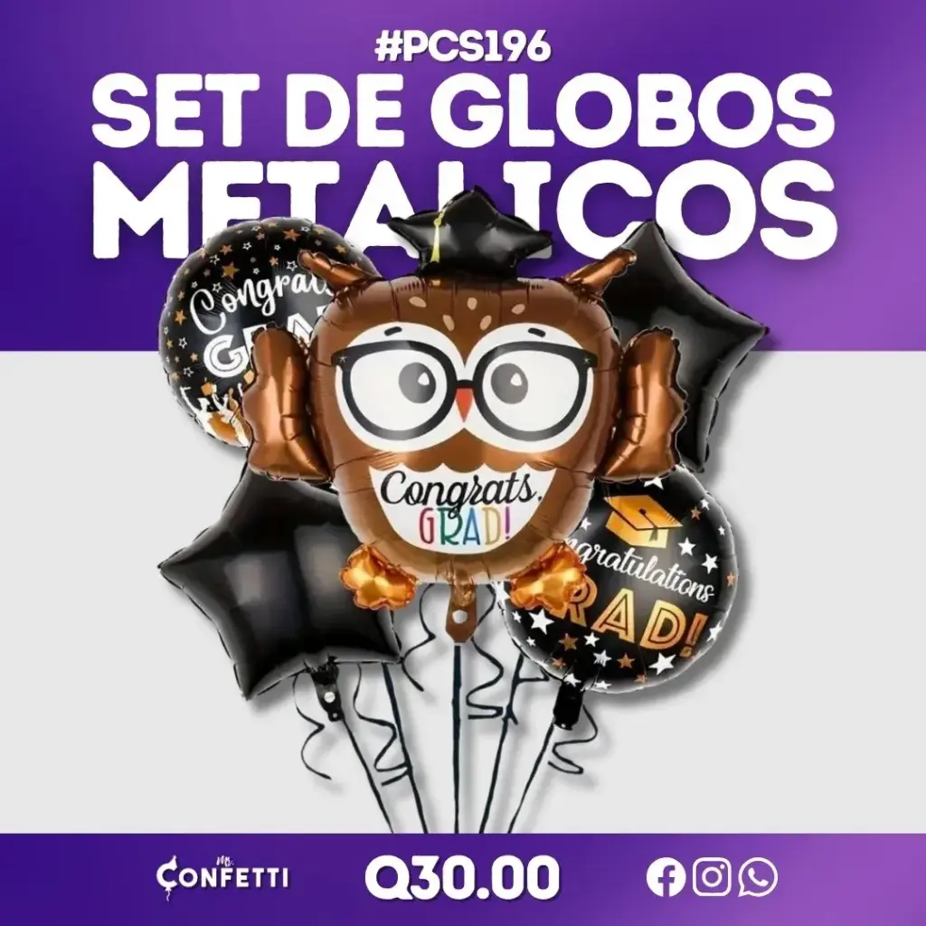 Set de 5PCS Graduación #PCS196