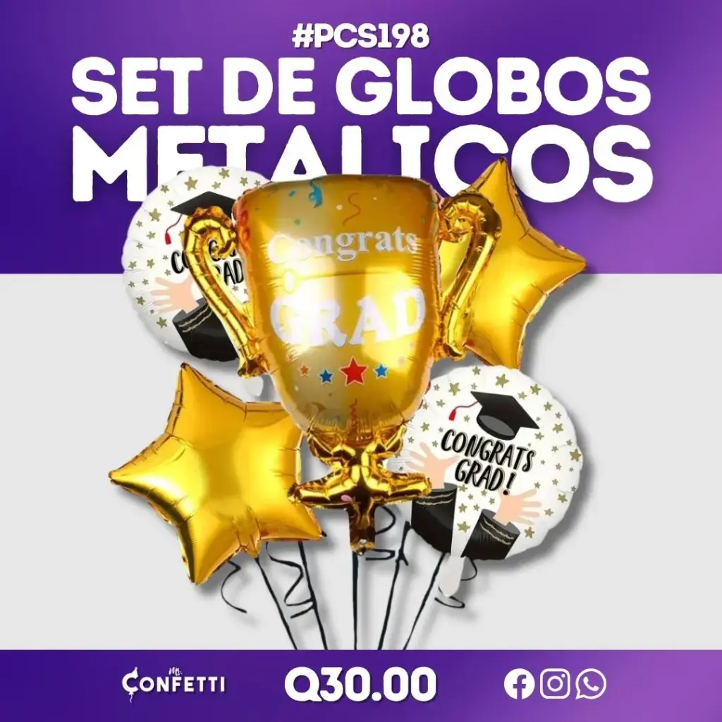 Set de 5PCS Graduación #PCS198
