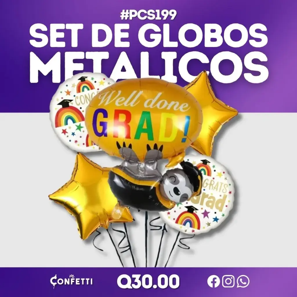 Set de 5PCS Graduación #PCS19