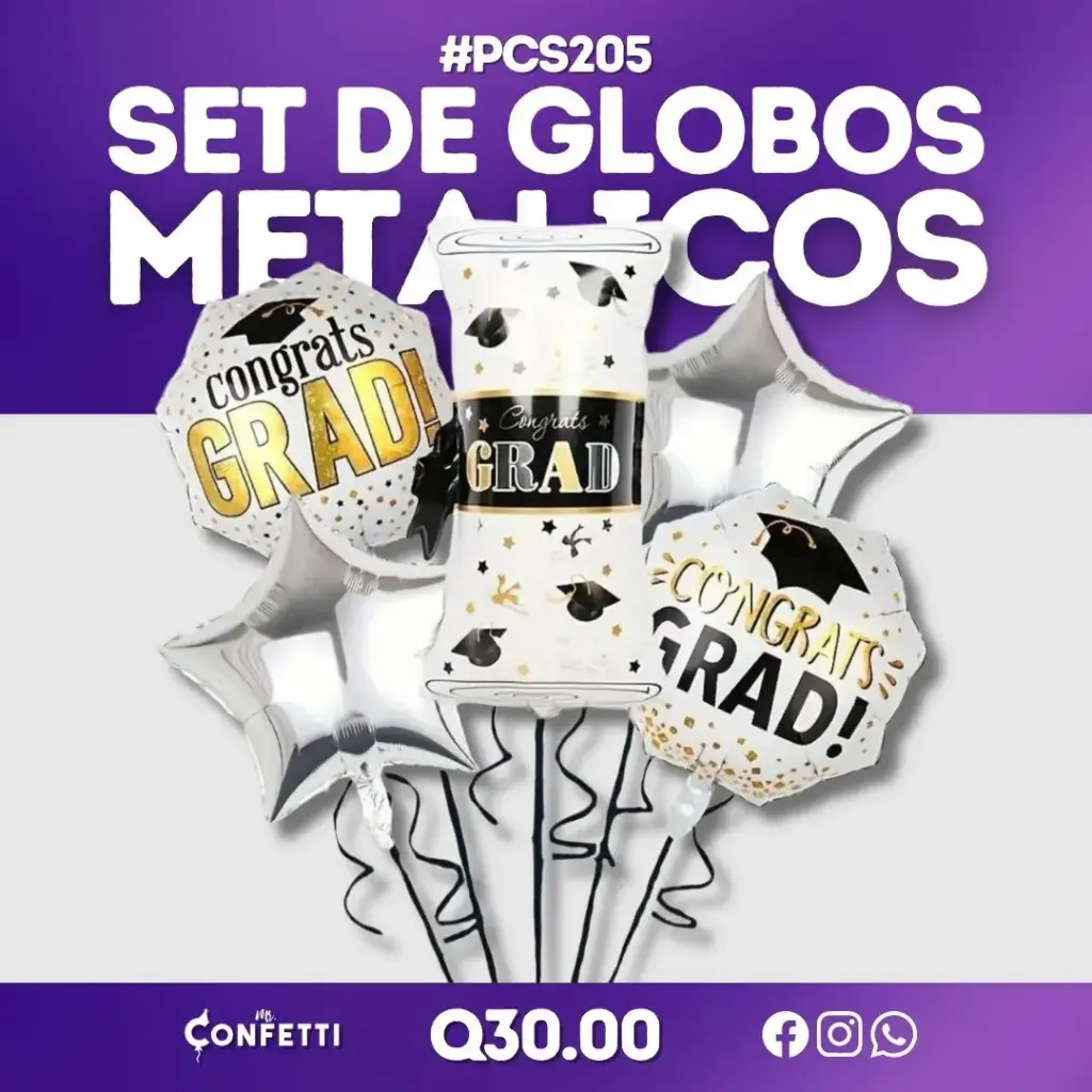 Set de 5PCS Graduación #PCS205