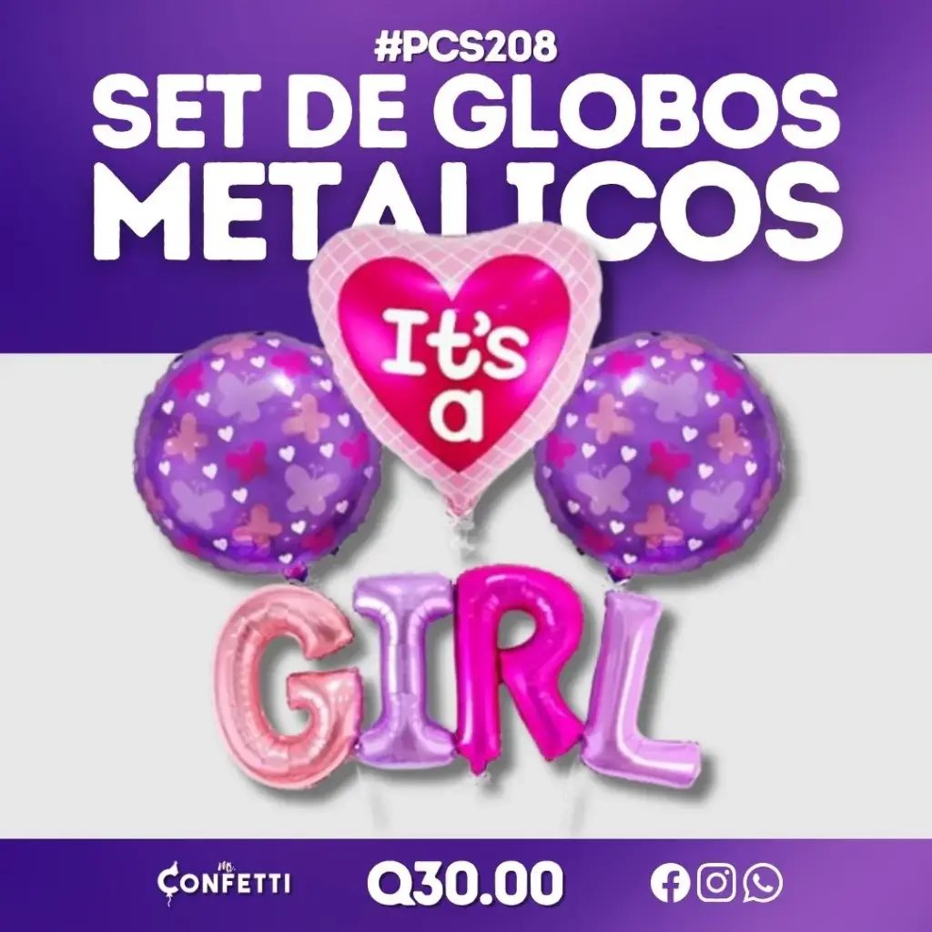 Set de 5PCS ITS A GIRL #PCS208