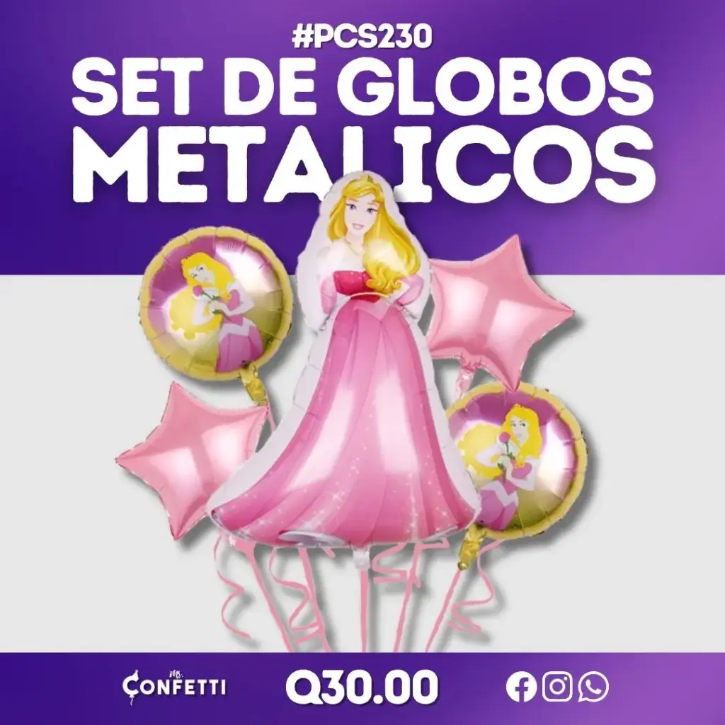 Set de 5PCS Princesa Aurora #PCS230