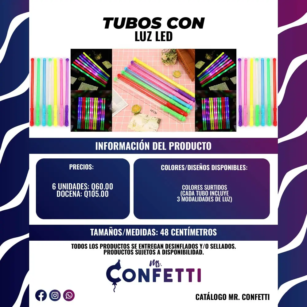 Tubos con luz Led