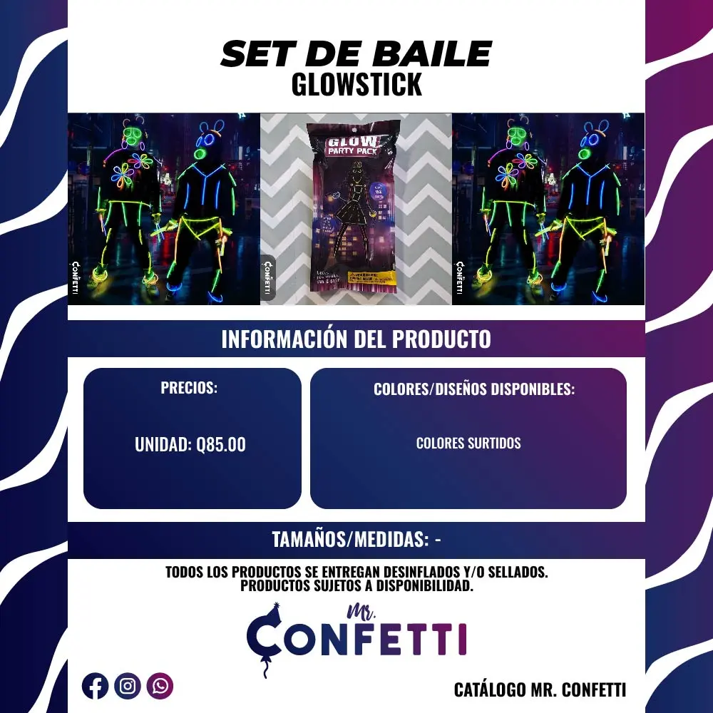 Set de Baile Glowstick Neón
