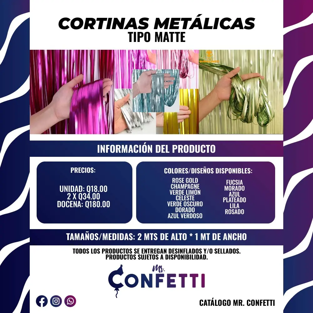 Cortinas metálicas Matte