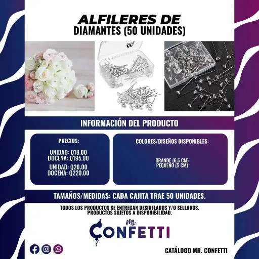 Alfileres de Diamante