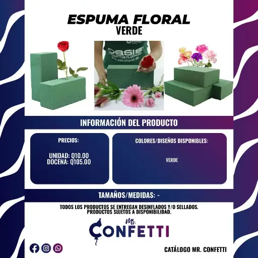 Ladrillos de Espuma Floral