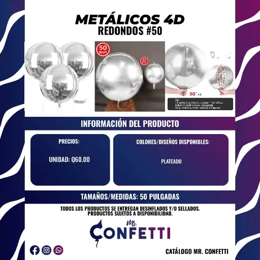 Metálicos 4D Redondos #50