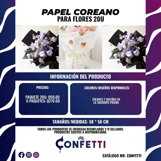 Paquetes de Papel Coreano