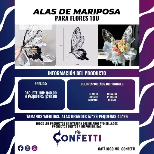 Pliegos de Alas de Mariposa