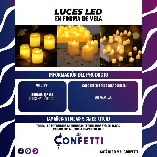 Velas Led Cálidas