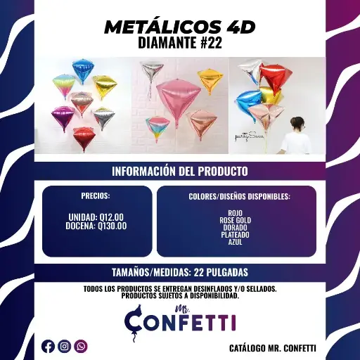 Metálicos 4D Diamante #22
