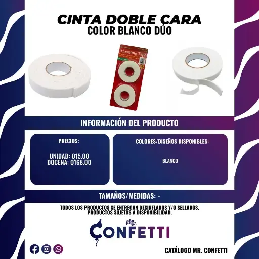 Cinta doble cara Dúo