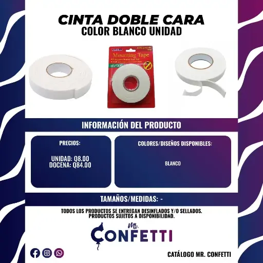 Cinta doble cara Unidad