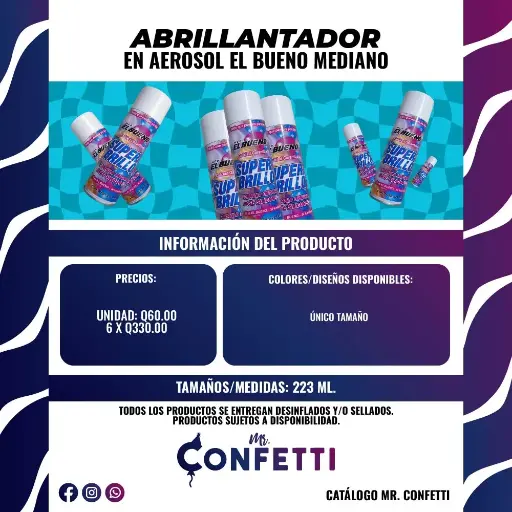 Abrillantador en aerosol EL BUENO 223ML
