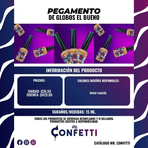 Pegamento Líquido para globos EL BUENO 15ML
