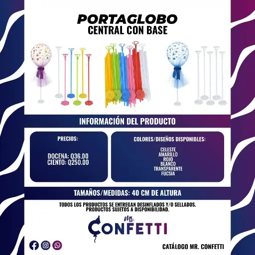 Portaglobos Centrales con base