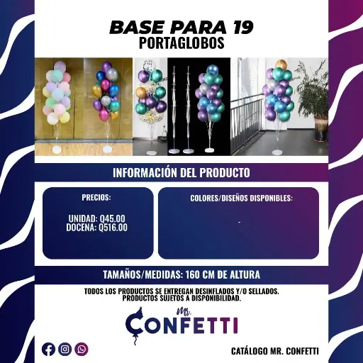 Base de 19 Portaglobos