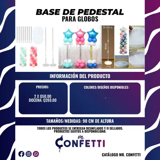 Base de Pedestal Plástica