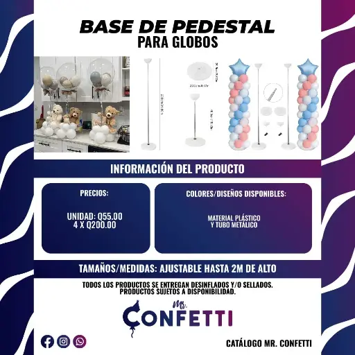 Base de Pedestal Metálica
