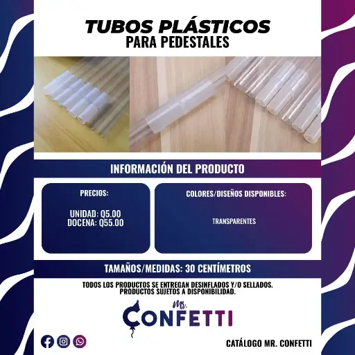 Tubos Plásticos para Pedestal