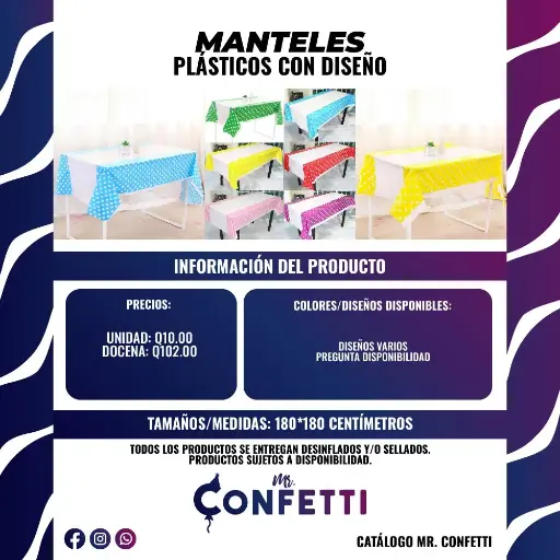 Mantel Liso con Diseños
