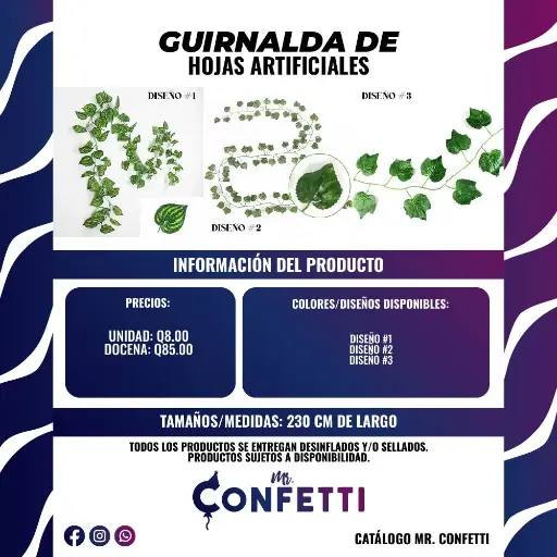 Guirnalda de Hojas Artificiales