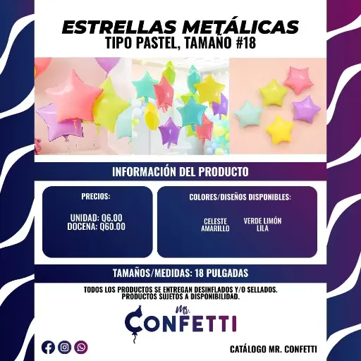 Metálicos de Estrella #18 Pastel