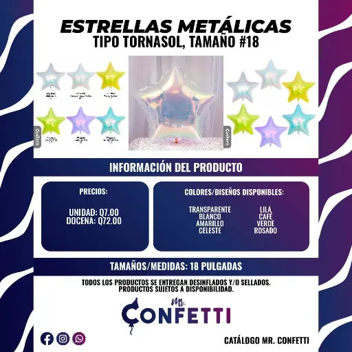 Metálicos de Estrella #18 Tornasol