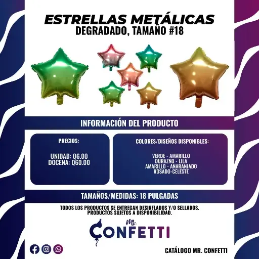 Metálicos de Esrella #18 Degradado