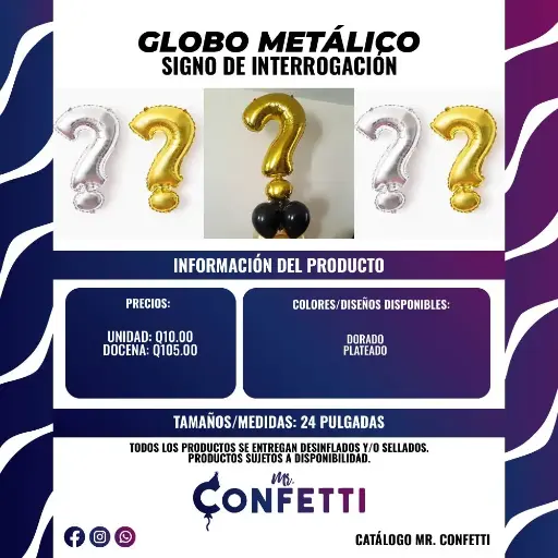 Metálicos Signo de interrogación
