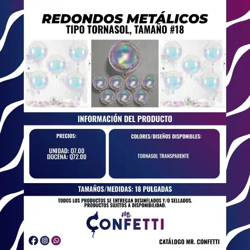 Metálicos Redondos #18 Tornasol